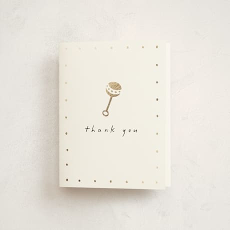 Foil-Pressed Baby Shower Thank You Cards