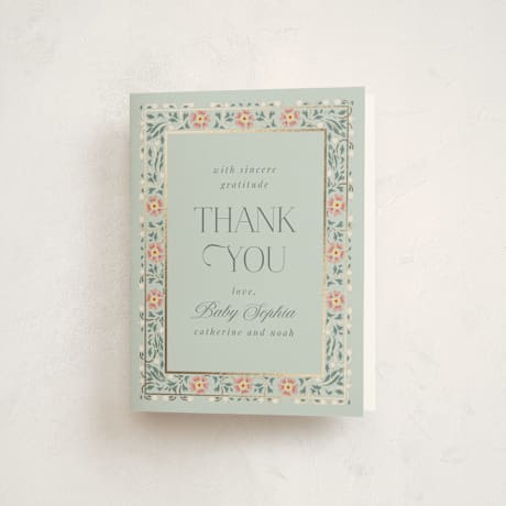 Foil-Pressed Baby Shower Thank You Cards