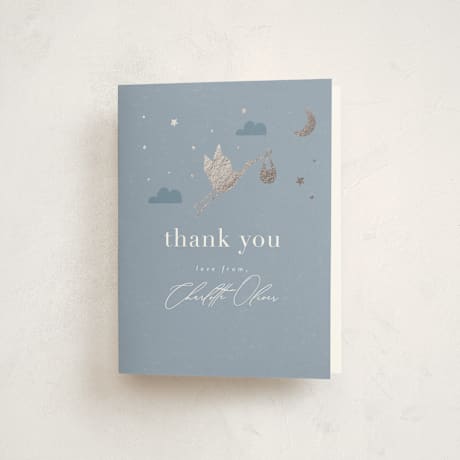 Foil-Pressed Baby Shower Thank You Cards