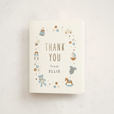 Foil-Pressed Baby Shower Thank You Cards
