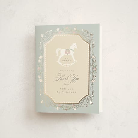 Foil-Pressed Baby Shower Thank You Cards