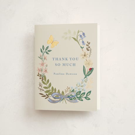 Foil-Pressed Baby Shower Thank You Cards