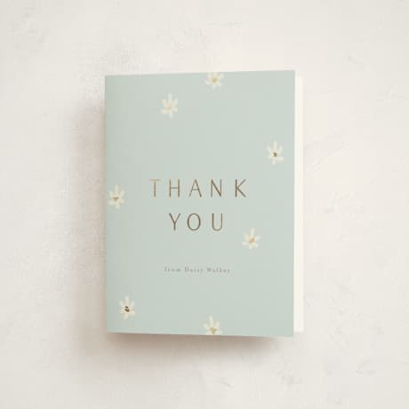 Foil-Pressed Baby Shower Thank You Cards