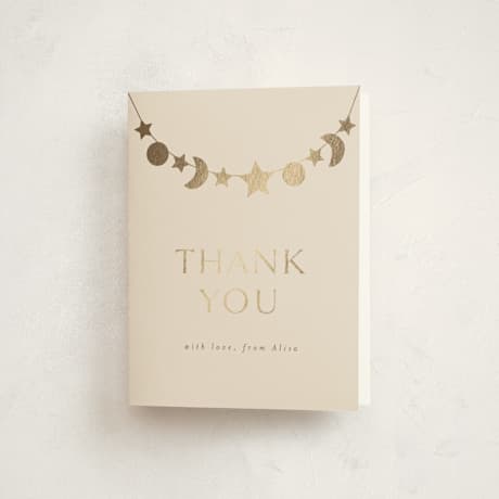 Foil-Pressed Baby Shower Thank You Cards