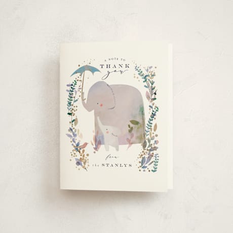 Foil-Pressed Baby Shower Thank You Cards