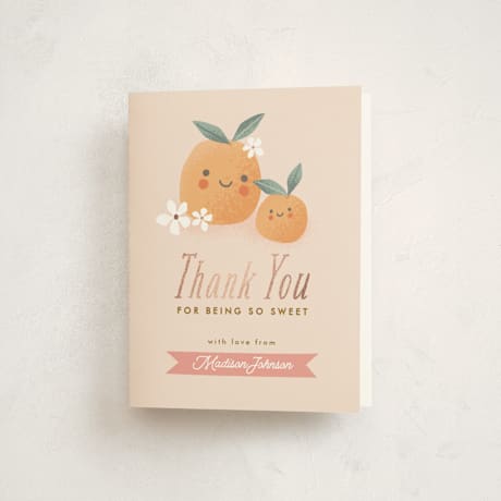 Foil-Pressed Baby Shower Thank You Cards