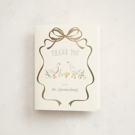 Foil-Pressed Baby Shower Thank You Cards