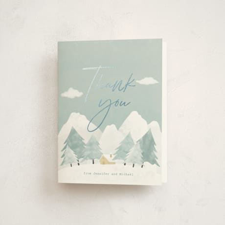 Foil-Pressed Baby Shower Thank You Cards