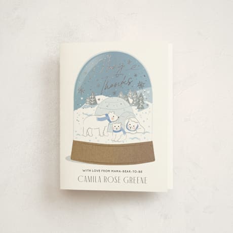 Foil-Pressed Baby Shower Thank You Cards