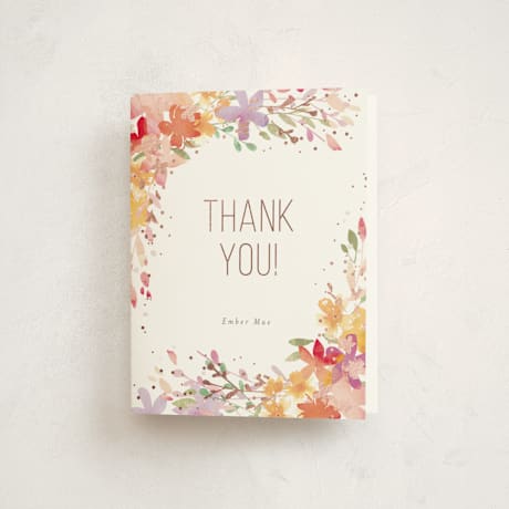 Foil-Pressed Baby Shower Thank You Cards