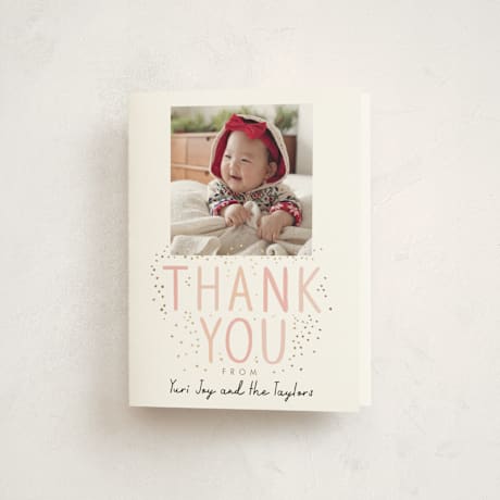 Foil-Pressed Baby Shower Thank You Cards