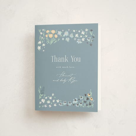 Foil-Pressed Baby Shower Thank You Cards