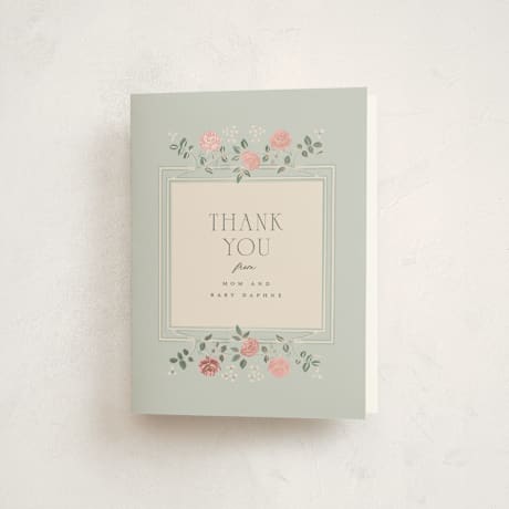 Foil-Pressed Baby Shower Thank You Cards