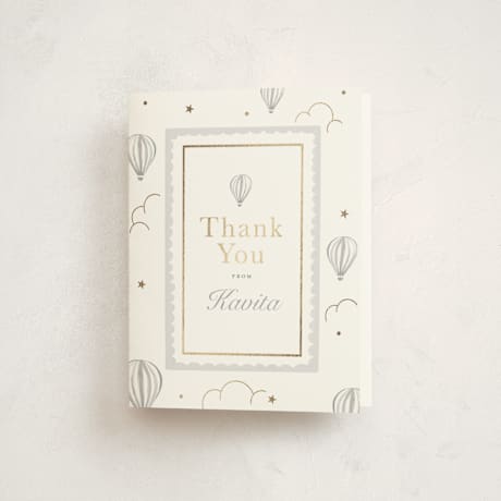 Foil-Pressed Baby Shower Thank You Cards