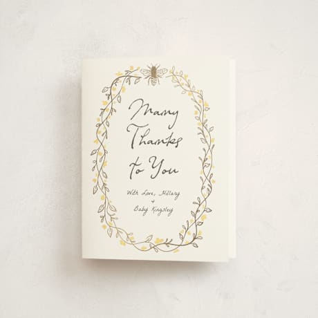 Foil-Pressed Baby Shower Thank You Cards