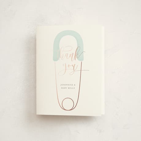 Foil-Pressed Baby Shower Thank You Cards