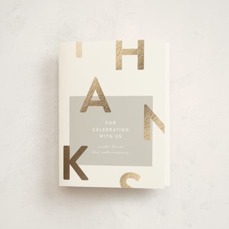 Foil-Pressed Baby Shower Thank You Cards