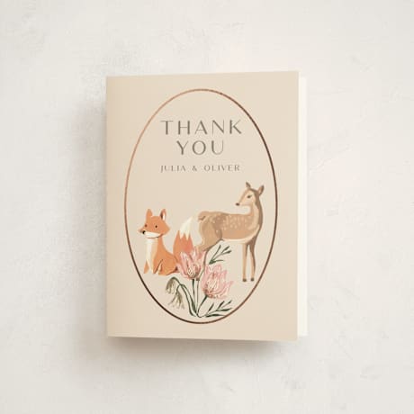 Foil-Pressed Baby Shower Thank You Cards