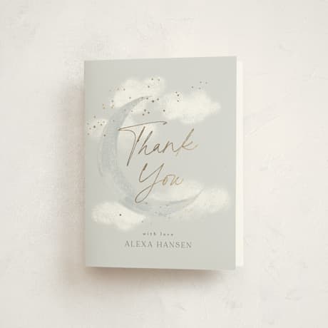 Foil-Pressed Baby Shower Thank You Cards