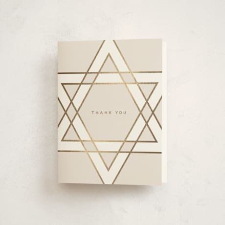 Foil-Pressed Mitzvah Thank You Cards
