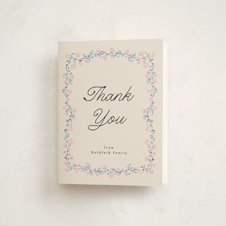 Foil-Pressed Mitzvah Thank You Cards