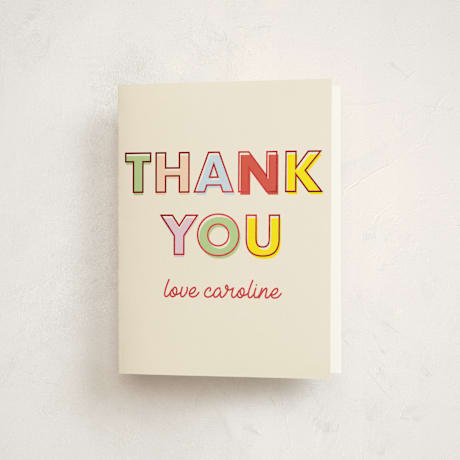 Foil-Pressed Sweet Sixteen Party Thank you Cards