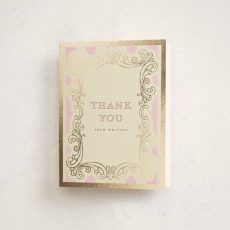 Foil-Pressed Sweet Sixteen Party Thank you Cards