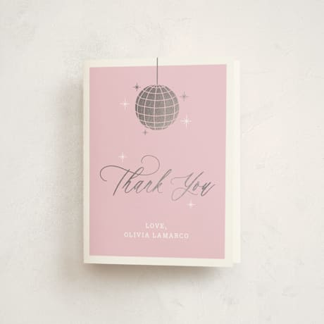 Foil-Pressed Sweet Sixteen Party Thank you Cards