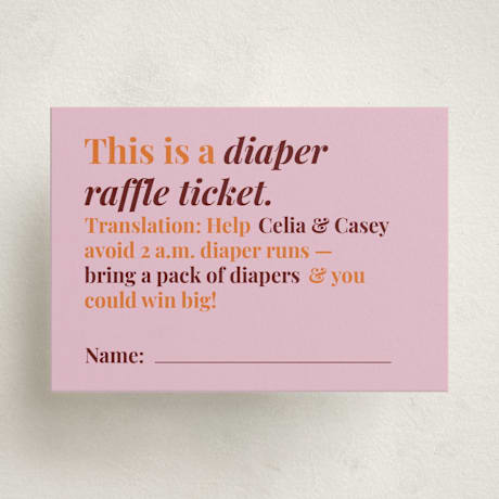 Mini Baby Shower Insert Cards