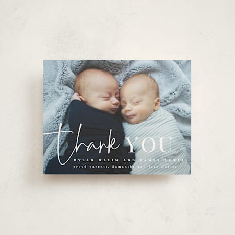 Flat Birth Announcement Thank You Cards