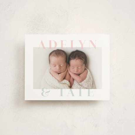 Flat Birth Announcement Thank You Cards