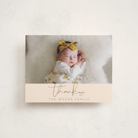 Flat Birth Announcement Thank You Cards