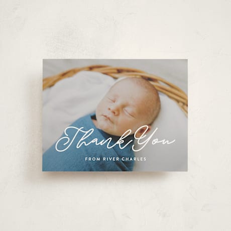 Flat Birth Announcement Thank You Cards