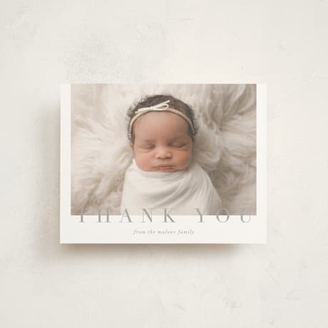 Flat Birth Announcement Thank You Cards