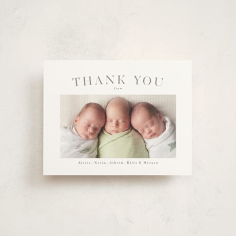 Flat Birth Announcement Thank You Cards