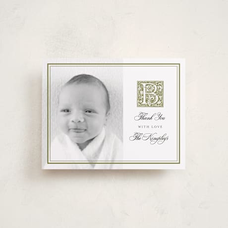 Flat Birth Announcement Thank You Cards