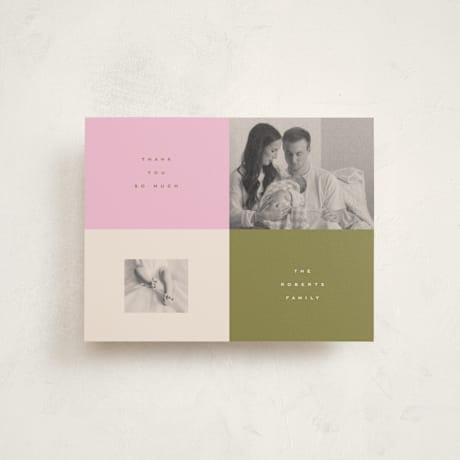 Flat Birth Announcement Thank You Cards