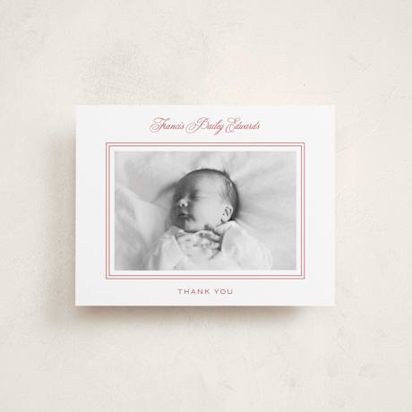 Flat Birth Announcement Thank You Cards