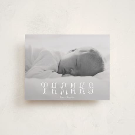 Flat Birth Announcement Thank You Cards