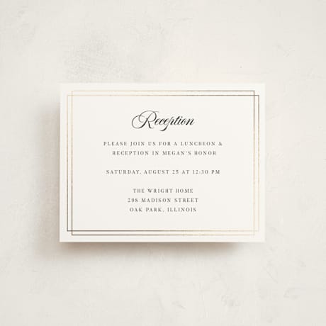 Foil-Pressed Mitzvah Reception Cards
