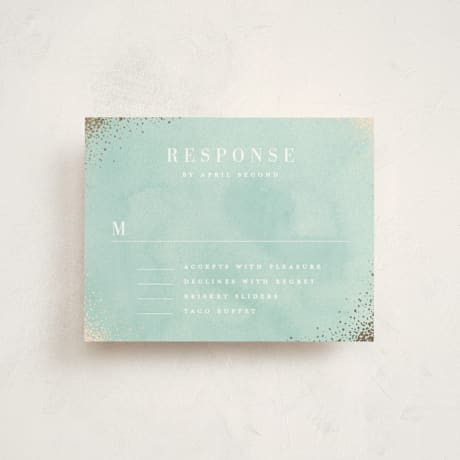 Foil-Pressed Mitzvah RSVP Cards