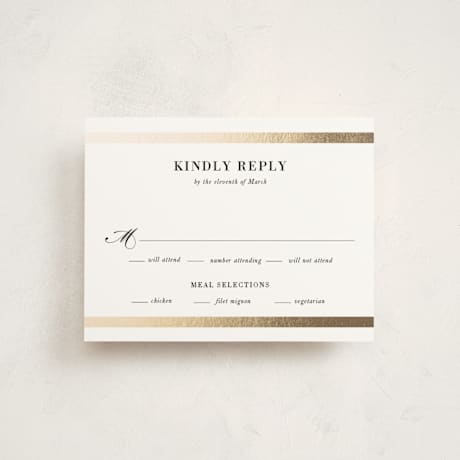 Foil-Pressed Mitzvah RSVP Cards