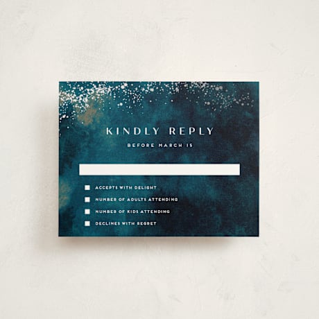 Foil-Pressed Mitzvah RSVP Cards