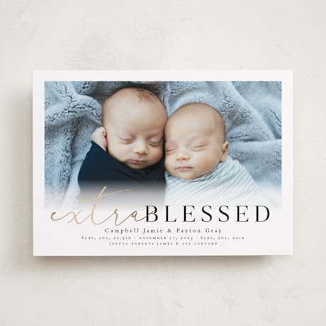 Foil-Pressed Birth Announcements