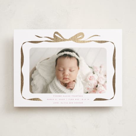 Foil-Pressed Birth Announcements