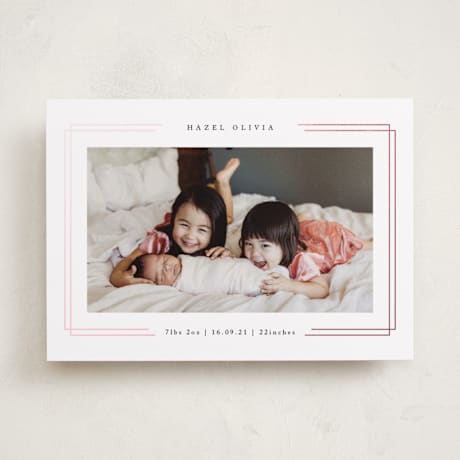 Foil-Pressed Birth Announcements