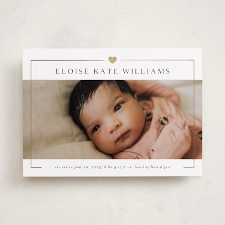 Foil-Pressed Birth Announcements