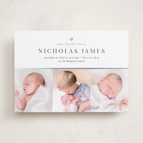 Foil-Pressed Birth Announcements