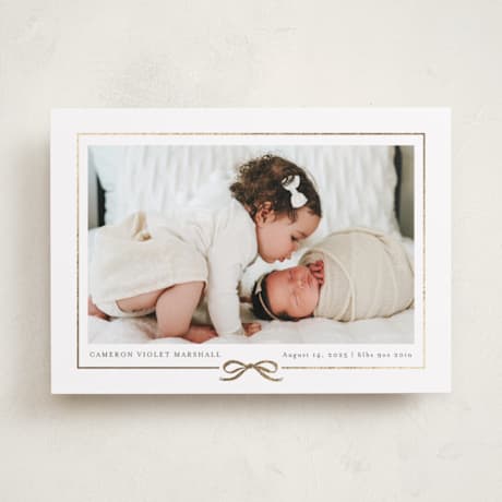 Foil-Pressed Birth Announcements