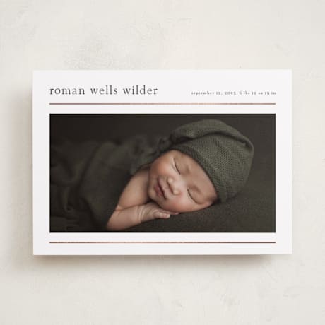 Foil-Pressed Birth Announcements
